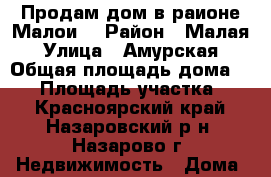 Продам дом в раионе Малои. › Район ­ Малая › Улица ­ Амурская › Общая площадь дома ­ 29 › Площадь участка ­ 8 - Красноярский край, Назаровский р-н, Назарово г. Недвижимость » Дома, коттеджи, дачи продажа   . Красноярский край